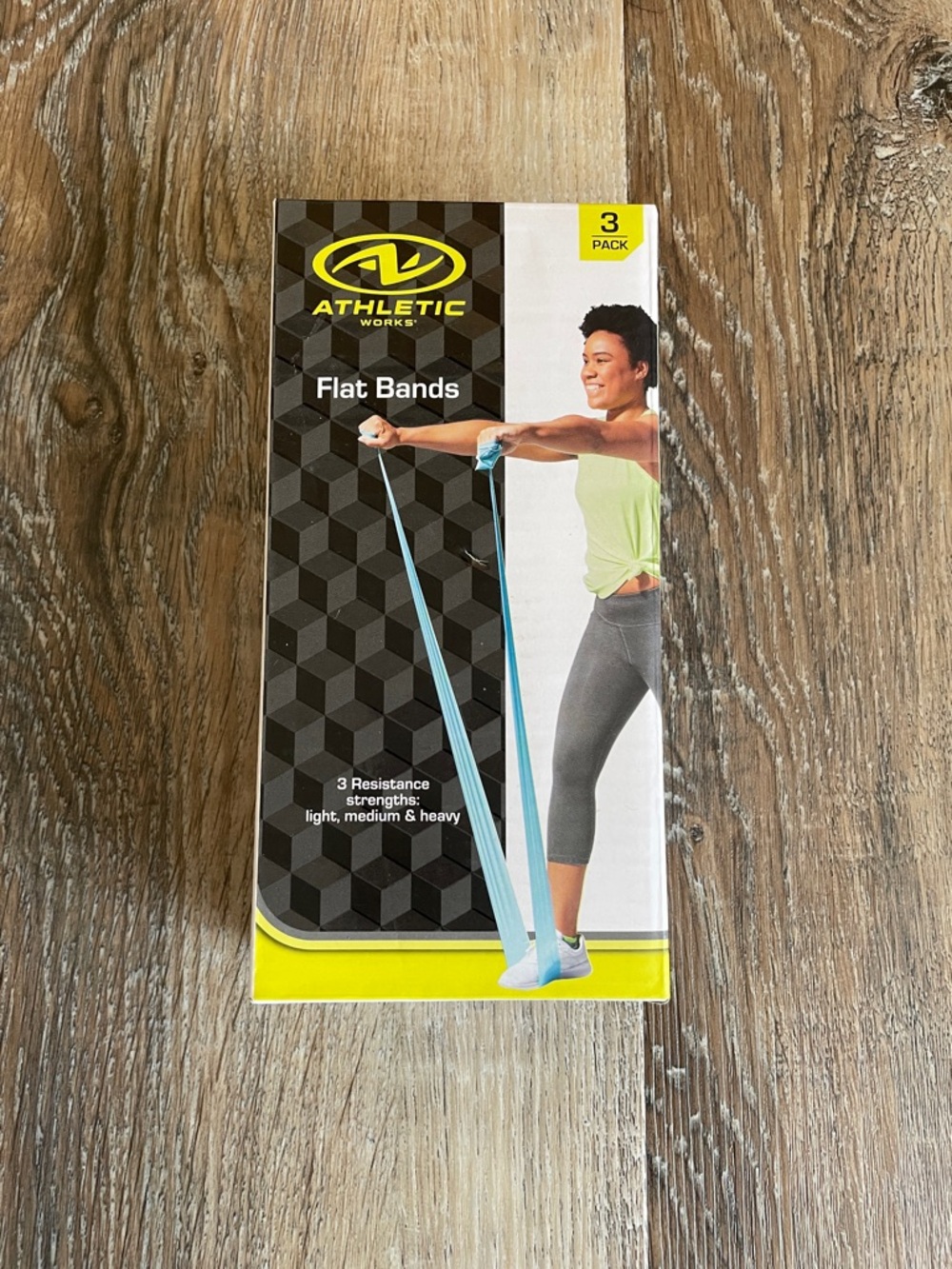 Athletic Works Flat Resistance Bands - 3 Pack light, medium, and heavy